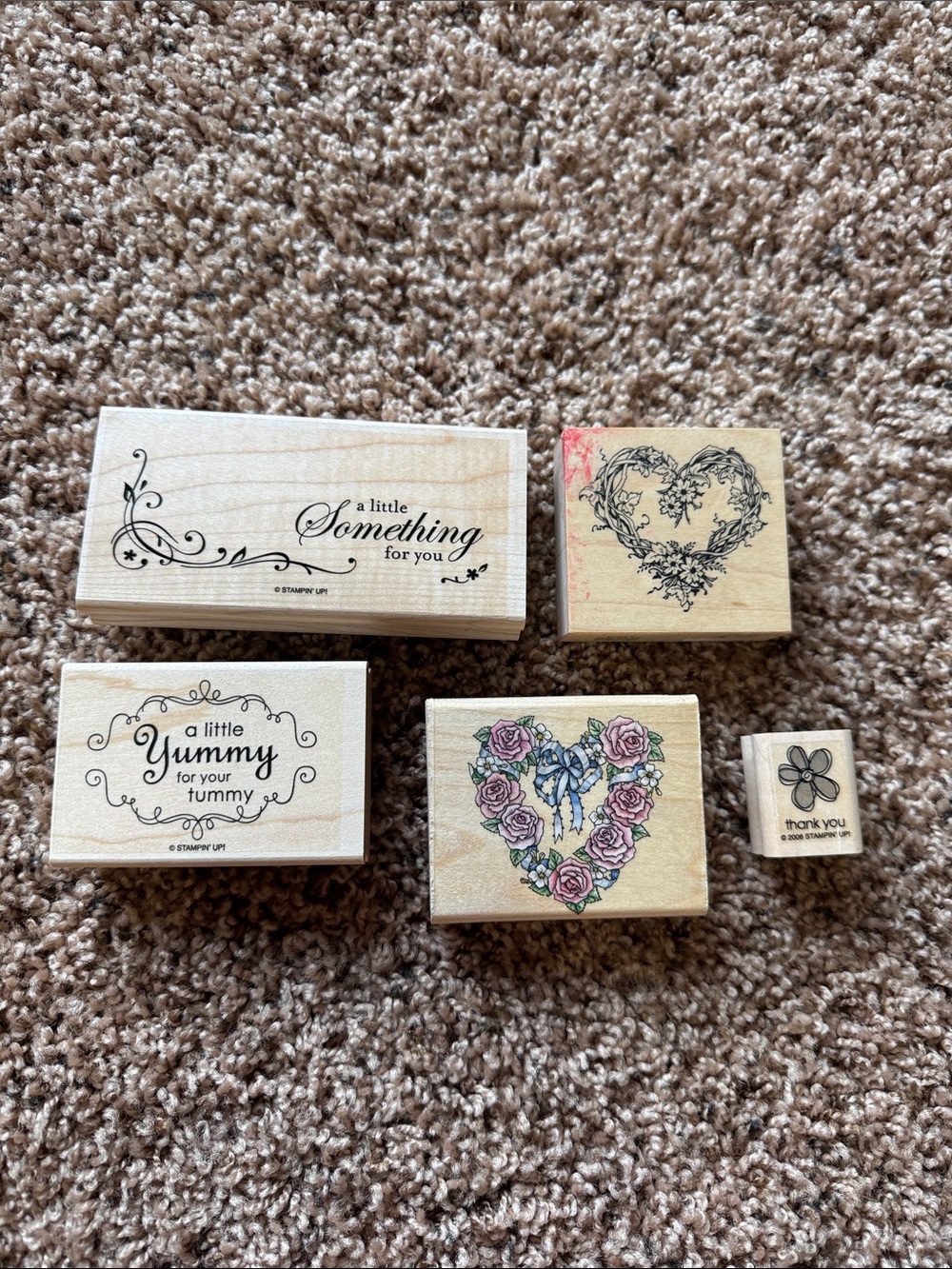 5 rubber stamps